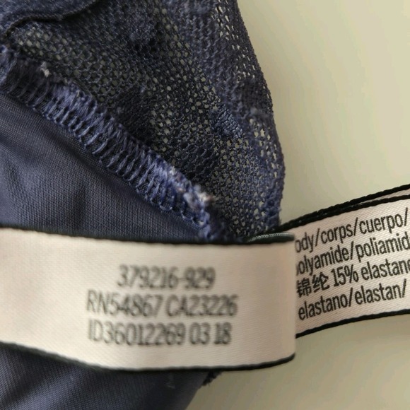 Victoria's Secret Dot Sheer Mesh & Lace High Neck Wireless Bralette XS Lingerie - Picture 4 of 7